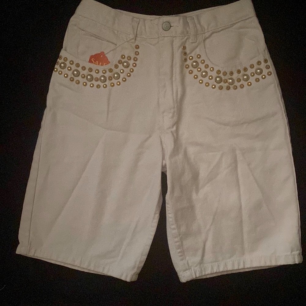 White Denim Shorts